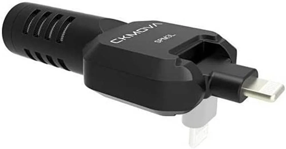 میکروفون کندانسور جمع و جور و انعطاف پذیر CKMOVA SPM3L، چرخش 180 درجه، نسبت سیگنال به نویز 72dB، سوئیچ افزایش صدا 2 سطح، فیلتر برش پایین 120 هرتز، اتصال لایتنینگ برای دستگاه های iOS، مشکی | SPM3L