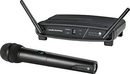 سیستم میکروفون بی سیم دستی دیجیتال Audio-Technica System 10 ATW-1102 با کیفیت 24 بیت/48 کیلوهرتز، محدوده 2.4 گیگاهرتز | ATW-1101