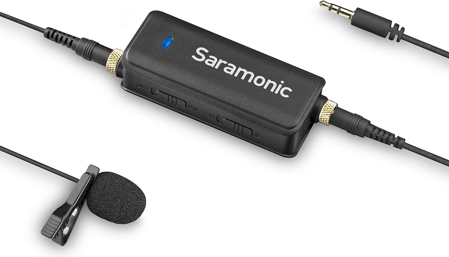 میکروفون یقه‌ای ممتاز سارامونیک "LavMic" با میکسر صدای 2 کاناله و خروجی برای تلفن‌های هوشمند آیفون/اندروید، GoPro، دوربین‌های DSLR، دوربین‌های فیلمبرداری و ضبط کننده‌های قابل حمل