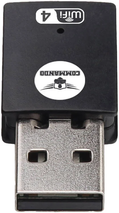 آداپتور شبکه USB بی سیم COMMANDO، 300 مگابیت بر ثانیه، 20dBm، آنتن داخلی دوگانه، 64/128 بیتی WEP، دسکتاپ/رایانه شخصی، پوشش گسترده تر، مشکی | AIR-WA300