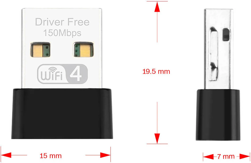 آداپتور شبکه USB بی سیم COMMANDO، سرعت انتقال 150 مگابیت بر ثانیه، توان انتقال 20dBm، آنتن داخلی، پشتیبانی از WEP 64/128 بیتی، برای رایانه رومیزی / PC، پوشش گسترده تر، مشکی | AIR-WA150