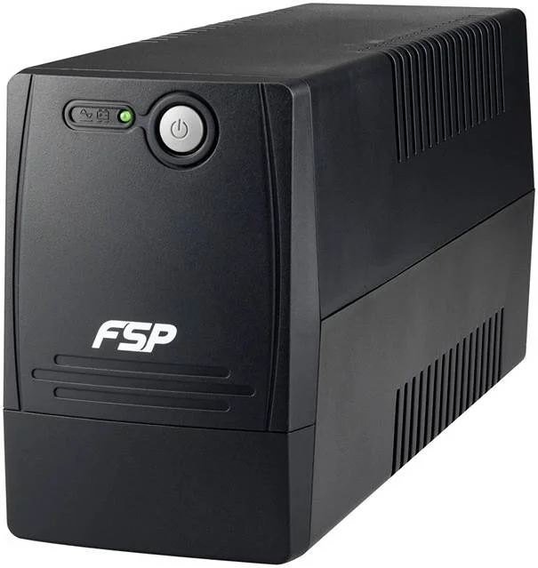 یو پی اس لاین-اینتراکتیو سری FP از FSP، ظرفیت ورودی 1000 ولت آمپر / 600 وات، AVR افزاینده و کاهنده برای تثبیت ولتاژ، موج سینوسی شبیه سازی شده، خروجی 60 هرتز، زمان انتقال 2-6 میلی ثانیه، استارت سرد، مشکی | FP 1000