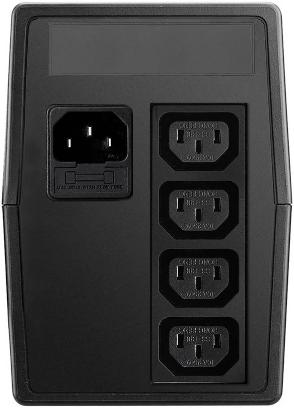 یو پی اس لاین-اینتراکتیو سری FP از FSP، ظرفیت ورودی 1000 ولت آمپر / 600 وات، AVR افزاینده و کاهنده برای تثبیت ولتاژ، موج سینوسی شبیه سازی شده، خروجی 60 هرتز، زمان انتقال 2-6 میلی ثانیه، استارت سرد، مشکی | FP 1000