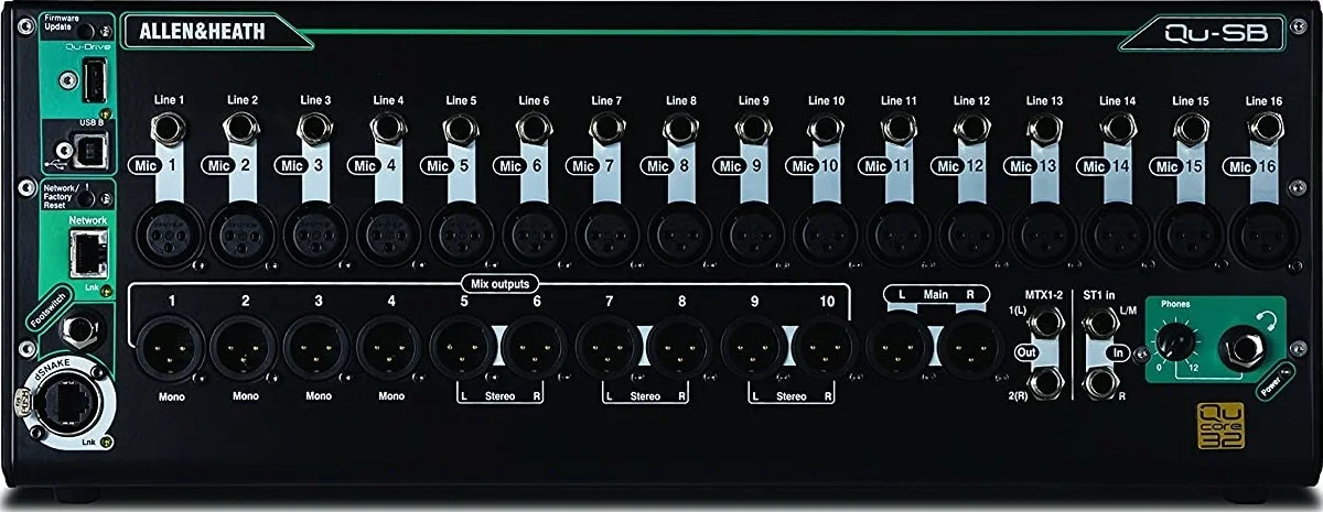 میکسر دیجیتال الن اند هیث Qu-SB - کنسول قابل حمل / نصب در رک 18 ورودی با کنترل iPad، رابط صوتی USB 32x32 و ضبط چند مسیره (iPad شامل نمی شود) | Qu-SB میکسر دیجیتال الن اند هیث Qu-SB - کنسول قابل حمل / نصب در رک 18 ورودی با کنترل iPad، رابط صوتی USB 32x32 و ضبط چند مسیره (iPad شامل نمی شود) | Qu-SB