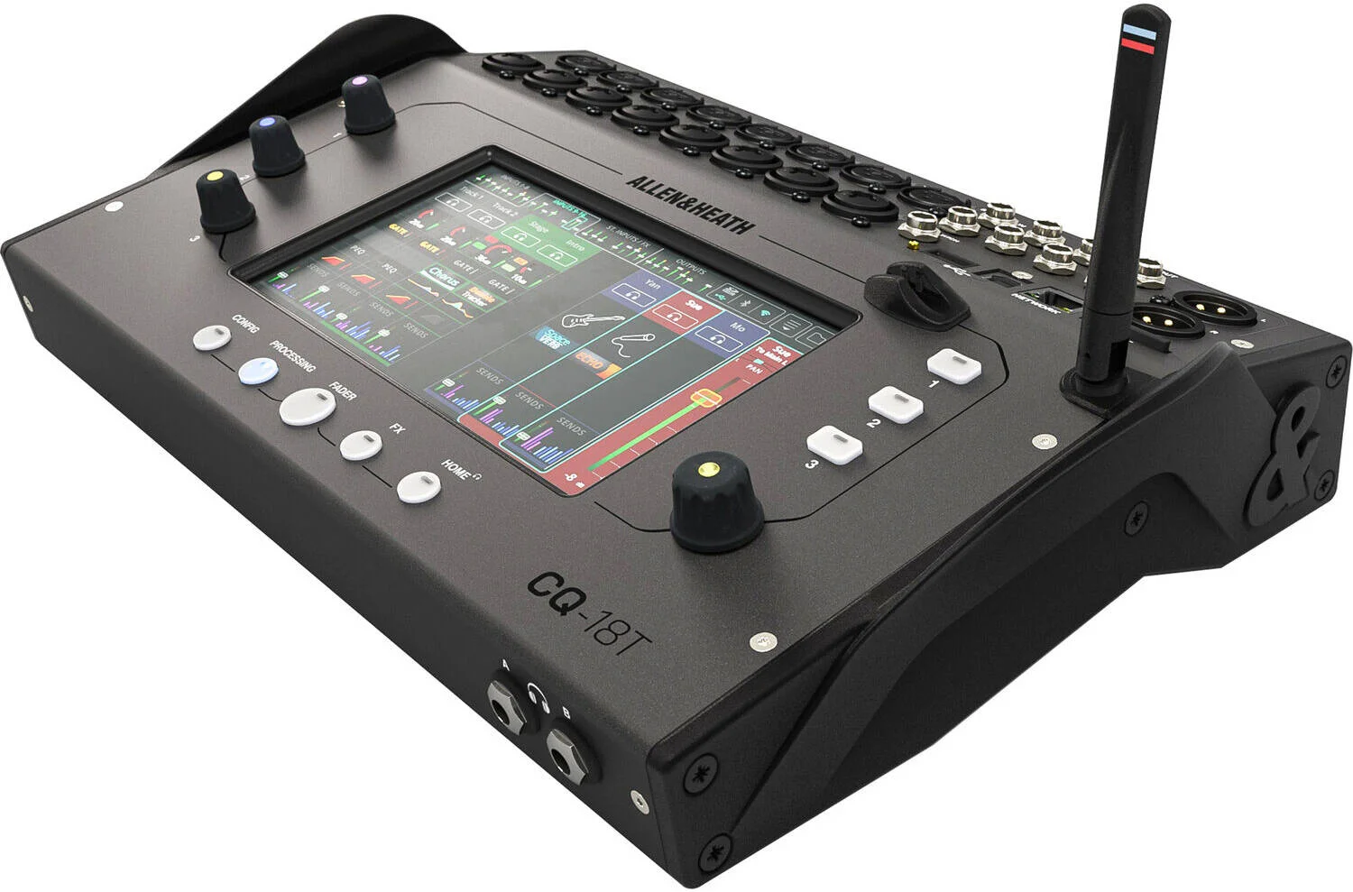 میکسر دیجیتال فوق فشرده الن اند هیث CQ-18T با 18 ورودی / 8 خروجی، وای فای، صفحه نمایش لمسی 7 اینچی، پردازشگر FPGA با فرکانس 96 کیلوهرتز، کانال های سریع، دستیار گین، دستیار فیدبک، FX Assist 4 | CQ-18T میکسر دیجیتال فوق فشرده الن اند هیث CQ-18T با 18 ورودی / 8 خروجی، وای فای، صفحه نمایش لمسی 7 اینچی، پردازشگر FPGA با فرکانس 96 کیلوهرتز، کانال های سریع، دستیار گین، دستیار فیدبک، FX Assist 4 | CQ-18T