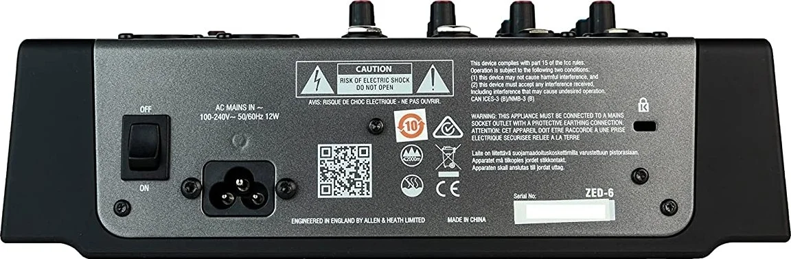 میکسر آنالوگ آلن اند هیت ZED-6 - کنسول رومیزی 6 کاناله فوق فشرده برای صدای زنده و استودیو با پری امپ های GSPre و اکولایزر MusiQ | ZED6 میکسر آنالوگ آلن اند هیت ZED-6 - کنسول رومیزی 6 کاناله فوق فشرده برای صدای زنده و استودیو با پری امپ های GSPre و اکولایزر MusiQ | ZED6