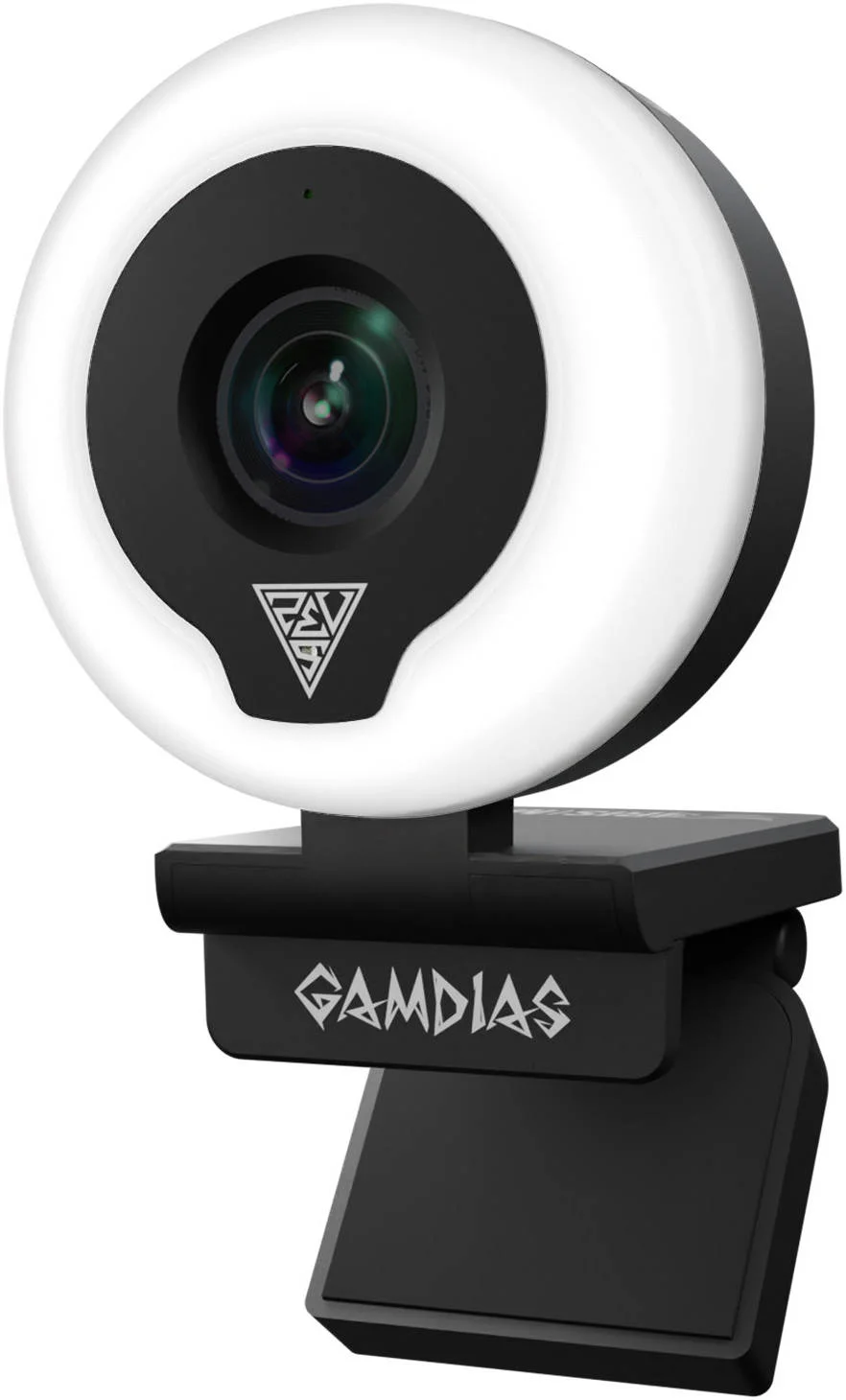وب‌کم استریمینگ GAMDIAS IRIS M1 FHD 1080p / 60 FPS، فوکوس خودکار سریع، نور حلقوی قابل تنظیم، دمای رنگ و روشنایی 3 سطحی، لنز با اعوجاج نزدیک به صفر، سفید-مشکی | GD-IRIS-M1