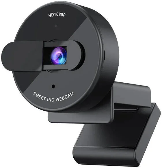 وب‌کم هوشمند EMEET SmartCam C950، رزولوشن حداکثر 1080P با 30 فریم در ثانیه، میدان دید 70 درجه، میکروفون چند جهته، تصحیح نور خودکار هوشمند، نصب آسان، مشکی | C950
