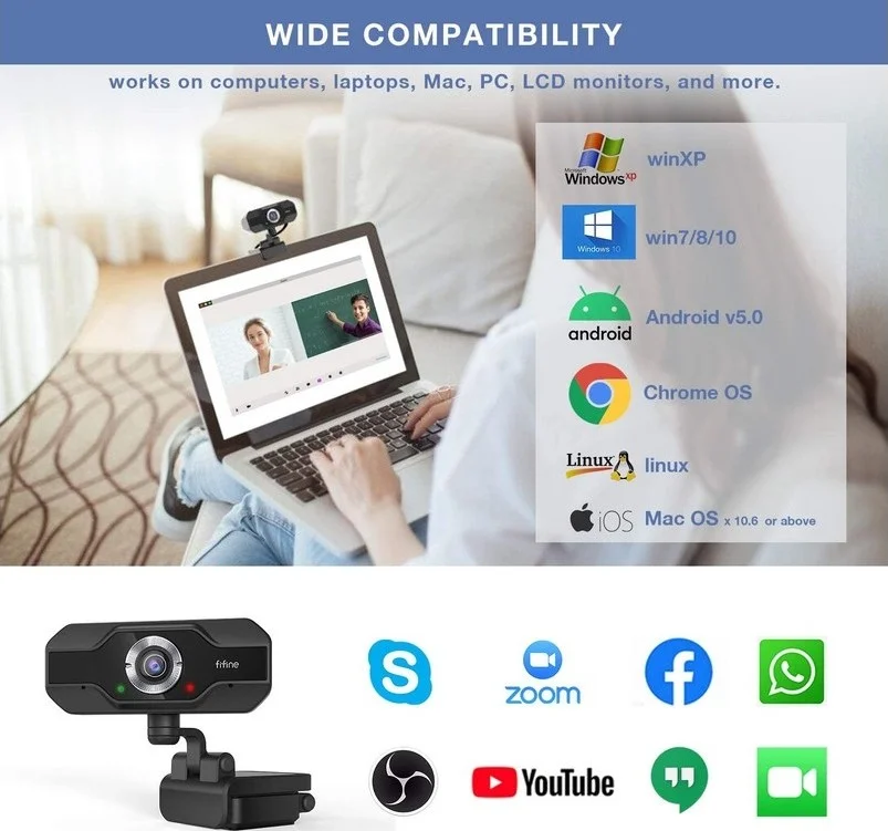 وب‌کم Fifine K432 - مشکی | K432