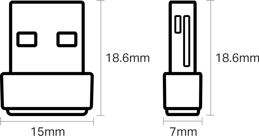 آداپتور USB وایرلس TP-Link AC600، مشکی | Archer T2U Nano