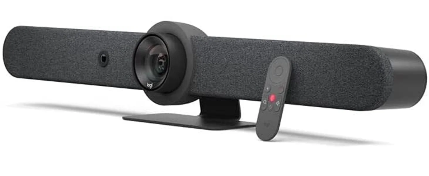 وب‌کم لاجیتک Rally Bar All In One، ویدئو بار برای اتاق‌های متوسط، اترنت 10/100/1G، وای‌فای 802.11a، امنیت 128 بیتی AES، دوربین Pan/Tilt/Zoom، گرافیت، UK-ME | 960-001312 / 960-001311