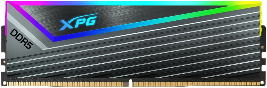 ای‌دیتا XPG Caster حافظه رم دسکتاپ 16 گیگابایت (1x16GB) RGB DDR5، سرعت حافظه 6400 مگاهرتز، تاخیر CL40، ولتاژ عملیاتی 1.4 ولت، پشتیبانی از Intel XMP 3.0، خاکستری | AX5U6400C4016G-CCARGY