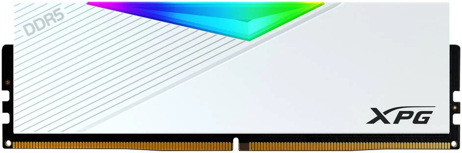 رم دسکتاپ ای‌دیتا XPG Lancer RGB با ظرفیت 32 گیگابایت (2 عدد 16 گیگابایتی)، سرعت 6000 مگاهرتز، تاخیر CAS 30، ولتاژ 1.35 ولت، Intel XMP 3.0، هیت سینک یکپارچه، Unbuffered، ECC، سفید | AX5U6000C3016G-DCLARWH