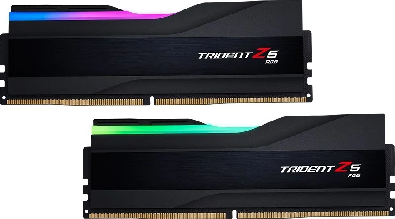 رم جی.اسکیل Trident Z5 RGB DDR5، ظرفیت 32 گیگابایت (2x16 گیگابایت)، سرعت تست شده 6400 مگاهرتز، تاخیر CL32-39-39-102، ولتاژ 1.40، بدون بافر، غیر ECC، Intel XMP 3.0، مشکی | F5-6400J3239G16GX2-TZ5RK