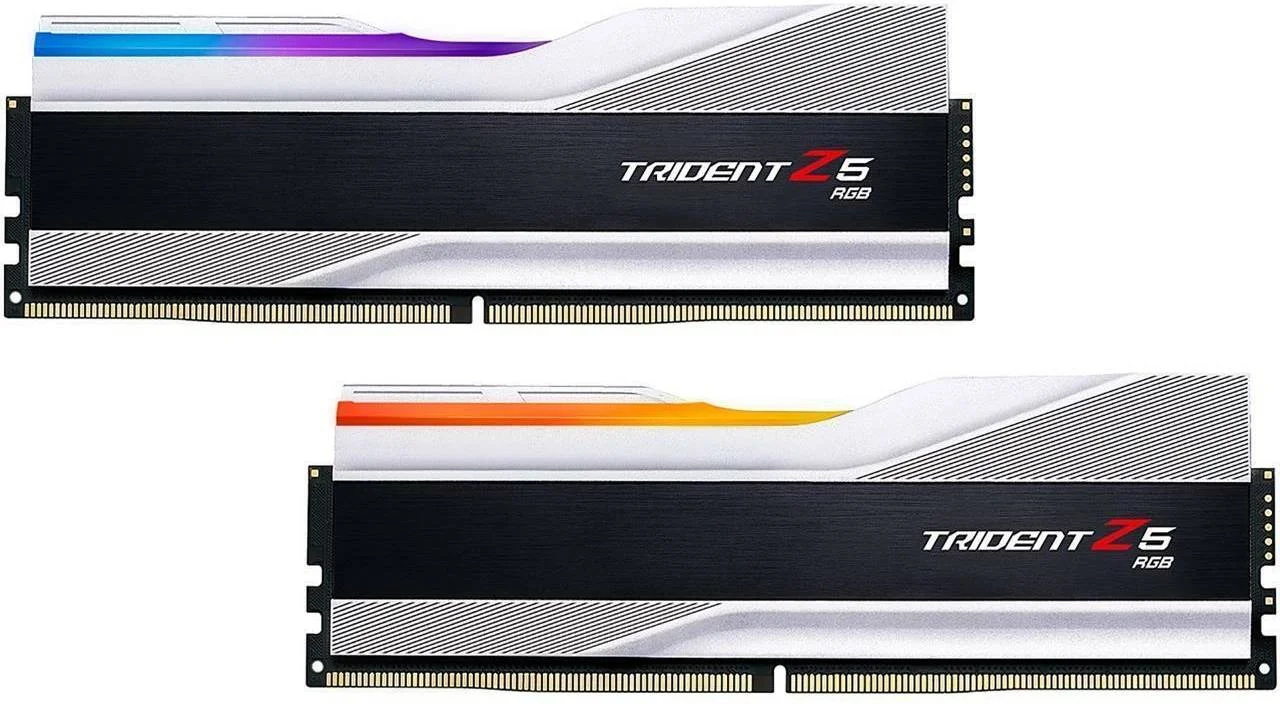کیت حافظه دسکتاپ دو کاناله 32 گیگابایتی (2x16GB) G.Skill Trident Z5 RGB DDR5، سرعت تست شده 6400 مگاهرتز، تاخیر CL32-39-39-102، ولتاژ 1.40، بدون بافر، غیر ECC، Intel XMP 3.0 | F5-6400J3239G16GX2-TZ5RS