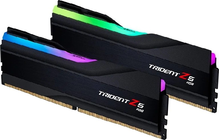 رم کامپیوتر G.Skill Trident Z5 RGB DDR5، ظرفیت 32 گیگابایت (2 عدد 16 گیگابایتی)، کیت دو کاناله، سرعت تست شده 5600 مگاهرتز، تاخیر 36-36-36-89، ولتاژ 1.20 ولت، Intel XMP 3.0، بدون بافر | F5-5600J3636C16GX2-TZ5RK رم کامپیوتر G.Skill Trident Z5 RGB DDR5، ظرفیت 32 گیگابایت (2 عدد 16 گیگابایتی)، کیت دو کاناله، سرعت تست شده 5600 مگاهرتز، تاخیر 36-36-36-89، ولتاژ 1.20 ولت، Intel XMP 3.0، بدون بافر | F5-5600J3636C16GX2-TZ5RK