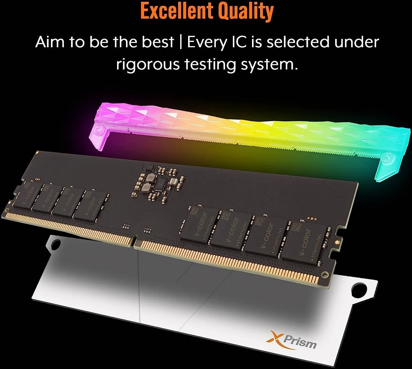 رم دسکتاپ گیمینگ V-Color Manta XPrism با نورپردازی RGB، ظرفیت 32 گیگابایت (2x16GB)، سرعت 5600 مگاهرتز، CL 36، ولتاژ 1.2 ولت، همگام سازی RGB، پشتیبانی از Intel XMP، سفید | TMXPL1656836WWK رم دسکتاپ گیمینگ V-Color Manta XPrism با نورپردازی RGB، ظرفیت 32 گیگابایت (2x16GB)، سرعت 5600 مگاهرتز، CL 36، ولتاژ 1.2 ولت، همگام سازی RGB، پشتیبانی از Intel XMP، سفید | TMXPL1656836WWK