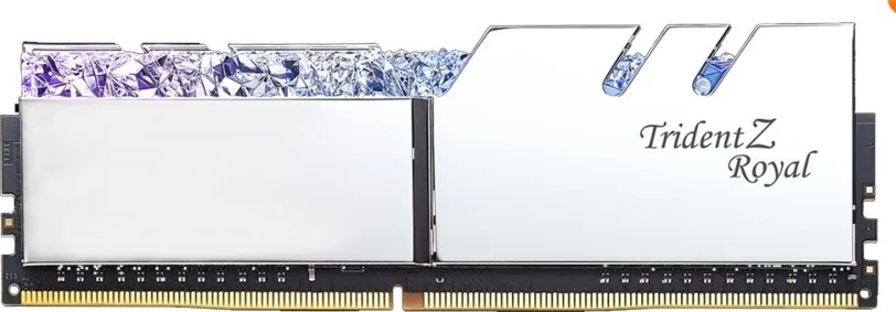 G.Skill Trident Z Royal RGB، 64 گیگابایت (2x 32 گیگابایت)، 32000 مگاهرتز، 1.4 ولت، کیت دو کاناله نقره ای | F4-3200C16D-64GTRS G.Skill Trident Z Royal RGB، 64 گیگابایت (2x 32 گیگابایت)، 32000 مگاهرتز، 1.4 ولت، کیت دو کاناله نقره ای | F4-3200C16D-64GTRS