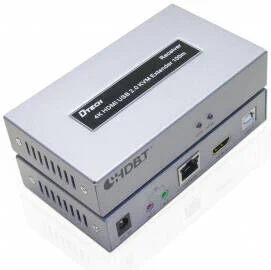 اکستندر KVM دی-تک DT-7051، رزولوشن تا 3840x2160@60Hz، مدار محافظت ESD داخلی، عملکرد بازگشت IR، پشتیبانی از رنگ 8/10/12 بیتی، USB 2.0، نقره ای | DT-7051