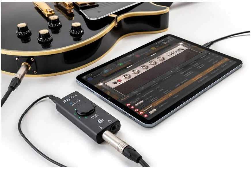 اینترفیس گیتار IK Multimedia iRig HD X برای آیفون، آیپد، مک و کامپیوتر، اینترفیس گیتار قابل حمل USB با تبدیل 24 بیتی/96 کیلوهرتز A/D، پری امپ ساز Hi-Z، خروجی های آمپلی فایر و هدفون، TONEX SE و آمپ اینترفیس گیتار IK Multimedia iRig HD X برای آیفون، آیپد، مک و کامپیوتر، اینترفیس گیتار قابل حمل USB با تبدیل 24 بیتی/96 کیلوهرتز A/D، پری امپ ساز Hi-Z، خروجی های آمپلی فایر و هدفون، TONEX SE و آمپ