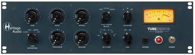 کمپرسور تیوب اپتیکال Heritage Audio Tubesessor، اشباع متغیر، ورودی/خروجی بالانس ترانسفورماتور، تُن گرم وینتیج، فیلتر سایدچین، اندازه گیری مدرن، مشکی | TUBESESSOR