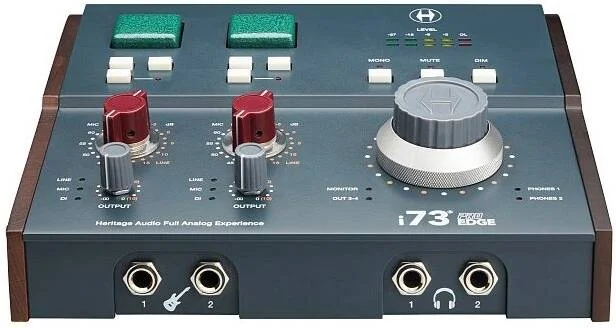 اینترفیس صوتی USB-C هریتیج آدیو i73 PRO Edge، ۱۲ ورودی / ۱۶ خروجی، پری امپ میکروفون کلاس A به سبک ۷۳، ۳۲ بیت/۱۹۲ کیلوهرتز، میکسر DSP، آبی | i73 PRO edge