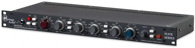 پری امپ میکروفون Heritage Audio HA-81A EQ، طراحی کلاس A، پری امپ به سبک 1073، اکولایزر به سبک 81، ترانسفورماتورهای Carnhill، ورودی های لاین و DI، تُن صدای وینتیج، مشکی | HA-81A EQ