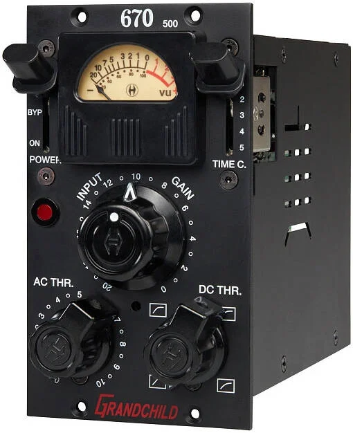 کمپرسور استریو لامپی Heritage Audio Grandchild 670-500، طراحی Vari-Mu، شبیه سازی Fairchild 670، دو کاناله، تُن گرم کلاسیک، حالت Mid/Side، مشکی | GRANDCHILD 670 500