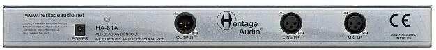 پری امپ میکروفون Heritage Audio HA-81A EQ، طراحی کلاس A، پری امپ به سبک 1073، اکولایزر به سبک 81، ترانسفورماتورهای Carnhill، ورودی های لاین و DI، تُن صدای وینتیج، مشکی | HA-81A EQ
