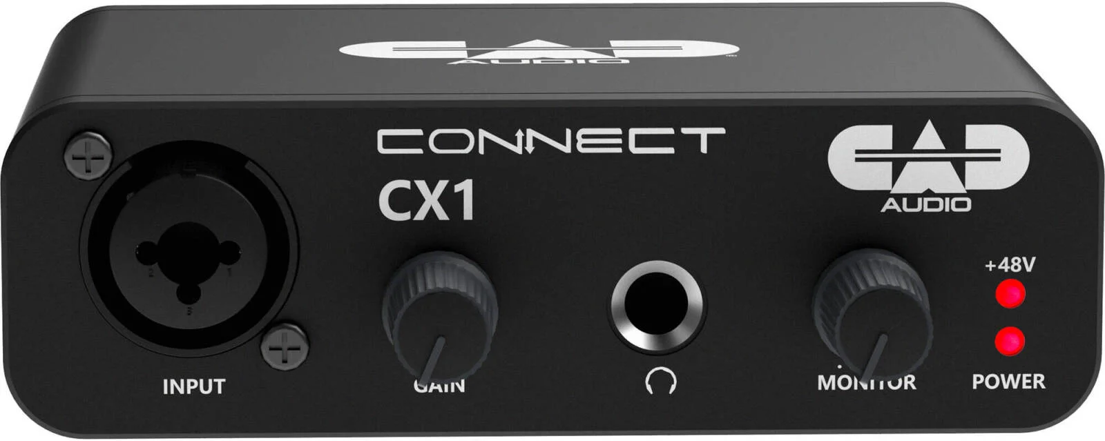 اینترفیس صوتی CAD AUDIO CX-1 USB-C، دارای 1 پری امپ میکروفون/لاین، تبدیل AD/DA 24 بیتی / 96 کیلوهرتز، 48 ولت، دکمه تنظیم ولوم مانیتور، 1 خروجی هدفون، 2 خروجی مانیتور، مشکی | CX1 اینترفیس صوتی CAD AUDIO CX-1 USB-C، دارای 1 پری امپ میکروفون/لاین، تبدیل AD/DA 24 بیتی / 96 کیلوهرتز، 48 ولت، دکمه تنظیم ولوم مانیتور، 1 خروجی هدفون، 2 خروجی مانیتور، مشکی | CX1