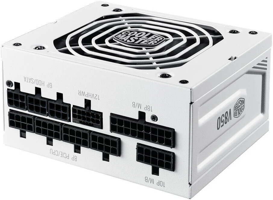 منبع تغذیه کامپیوتر کولر مستر V SFX کاملاً ماژولار، توان 850 وات، بازدهی 80 پلاس گلد، فن 92 میلیمتری با بلبرینگ دینامیک سیال، خازنهای ژاپنی، کابل 90 درجه 12VHPWR، PFC فعال، سفید | MPY-8501-SFHAGV-3WX منبع تغذیه کامپیوتر کولر مستر V SFX کاملاً ماژولار، توان 850 وات، بازدهی 80 پلاس گلد، فن 92 میلیمتری با بلبرینگ دینامیک سیال، خازنهای ژاپنی، کابل 90 درجه 12VHPWR، PFC فعال، سفید | MPY-8501-SFHAGV-3WX
