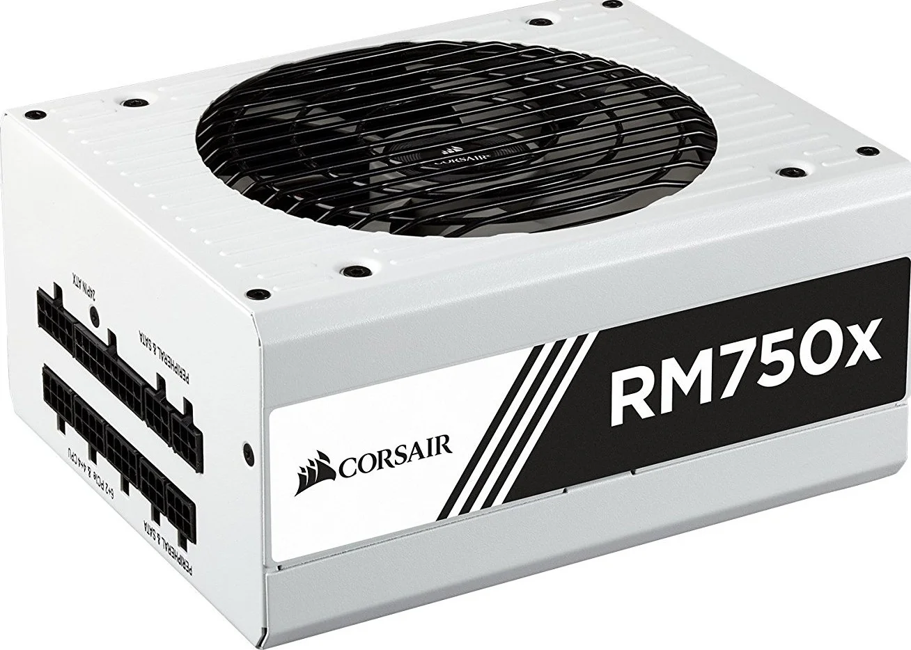 منبع تغذیه کامپیوتر کرسیر سری RMx مدل RM750x - توان 750 وات 80 PLUS Gold دارای گواهینامه، کاملاً ماژولار ATX (نسخه انگلستان) - سفید | CP-9020155-UK / CP-9020187-UK