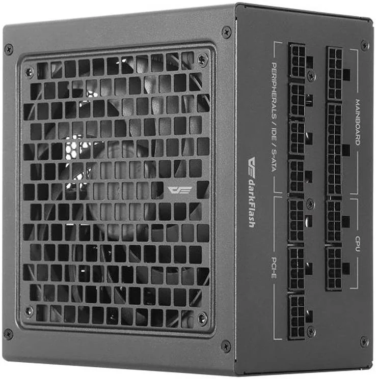 منبع تغذیه 750 وات دارک فلش مدل Upmost UPT، گواهینامه طلایی، کاملا ماژولار، خازن ژاپنی، حالت Zero RPM، فن بلبرینگی 120 میلی متری، استاندارد ATX، خروجی تکی +12 ولت، PFC فعال، مشکی | UPT 750W