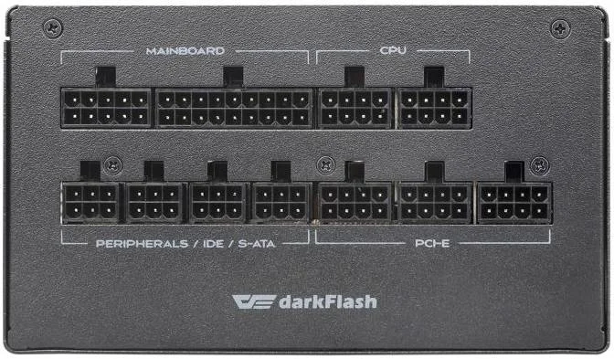 منبع تغذیه 850 واتی دارک فلش مدل Upmost UPT، گواهینامه طلایی، کاملا ماژولار، خازن ژاپنی، حالت Zero RPM، فن بلبرینگی 120 میلی‌متری، استاندارد ATX، خروجی تکی +12 ولت، PFC فعال، مشکی | UPT 850W