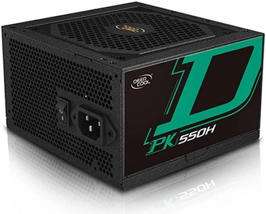 منبع تغذیه نیمه ماژولار دیپ کول PK550H 80+ Bronze، ATX12V V2.5، فن 120 میلی متری، خازن ژاپنی، بازده ≥85٪، 100000 ساعت، مشکی | R-PC350D-NA0B-BE