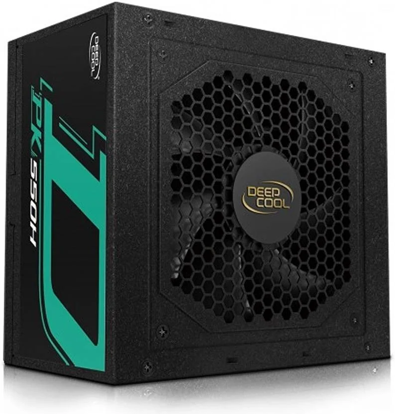 منبع تغذیه نیمه ماژولار دیپ کول PK550H 80+ Bronze، ATX12V V2.5، فن 120 میلی متری، خازن ژاپنی، بازده ≥85٪، 100000 ساعت، مشکی | R-PC350D-NA0B-BE