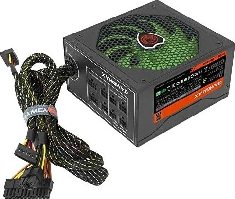 منبع تغذیه 800 وات گیم مکس با گواهینامه 80 پلاس برنز، فن 14 سانتی متری، PFC فعال و طراحی ماژولار - مشکی | GM-800 منبع تغذیه 800 وات گیم مکس با گواهینامه 80 پلاس برنز، فن 14 سانتی متری، PFC فعال و طراحی ماژولار - مشکی | GM-800