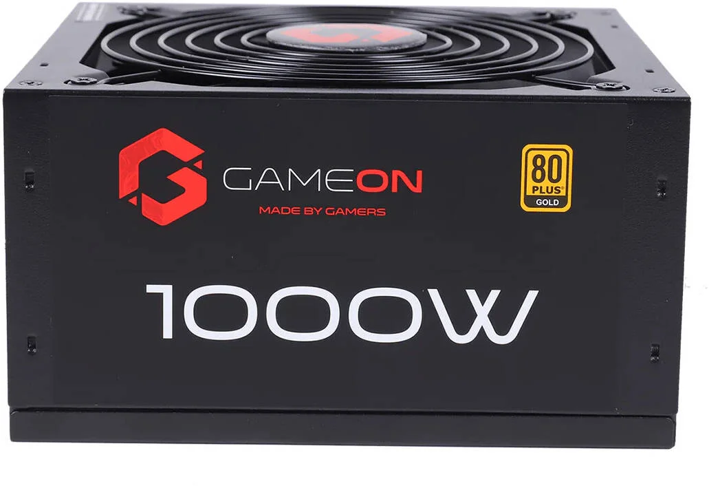 منبع تغذیه گیمینگ 1000 واتی GAMEON - SPY2 ATX 80 PLUS Gold، کاملا ماژولار، طراحی PCB دوبل، مصرف برق پایین، فرآیند ساخت SMD، محافظت کامل، مشکی | GO-SPYATX1000W-B
