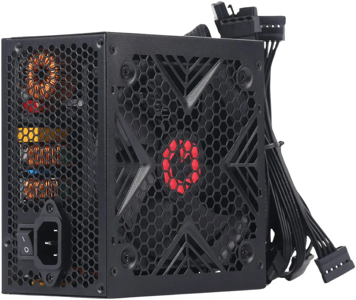 منبع تغذیه گیمینگ 650 وات 80 پلاس برنز GAMEON - SPY2 ATX، ولتاژ 220 ولت، طراحی PCB دوبل، مصرف برق پایین، فرآیند ساخت SMD، محافظت کامل، مشکی | GO-SPYATX650W