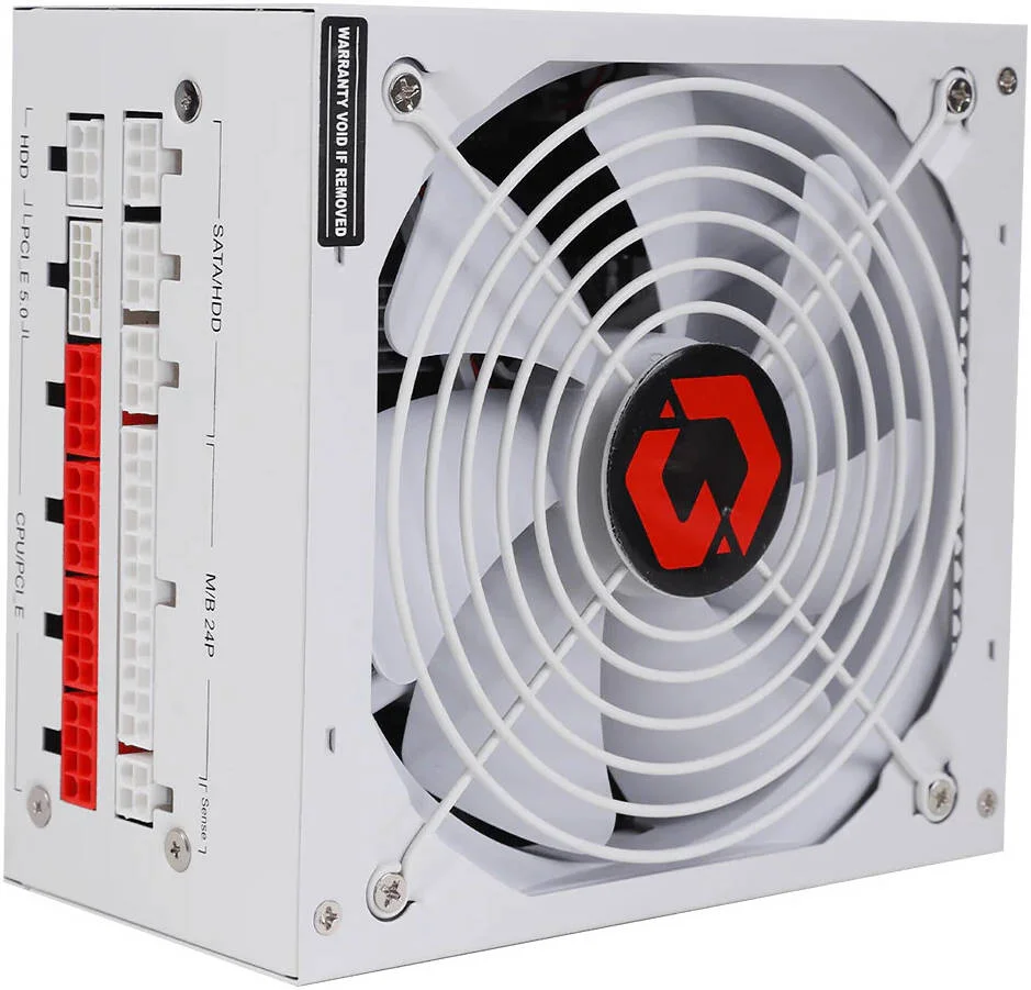 منبع تغذیه گیمینگ 1000 واتی GAMEON - SPY2 ATX، دارای گواهینامه 80 PLUS Gold، کاملاً ماژولار، طراحی PCB دوبل، مصرف برق پایین، فرآیند ساخت SMD، محافظت کامل، سفید | GO-SPYATX1000W-W