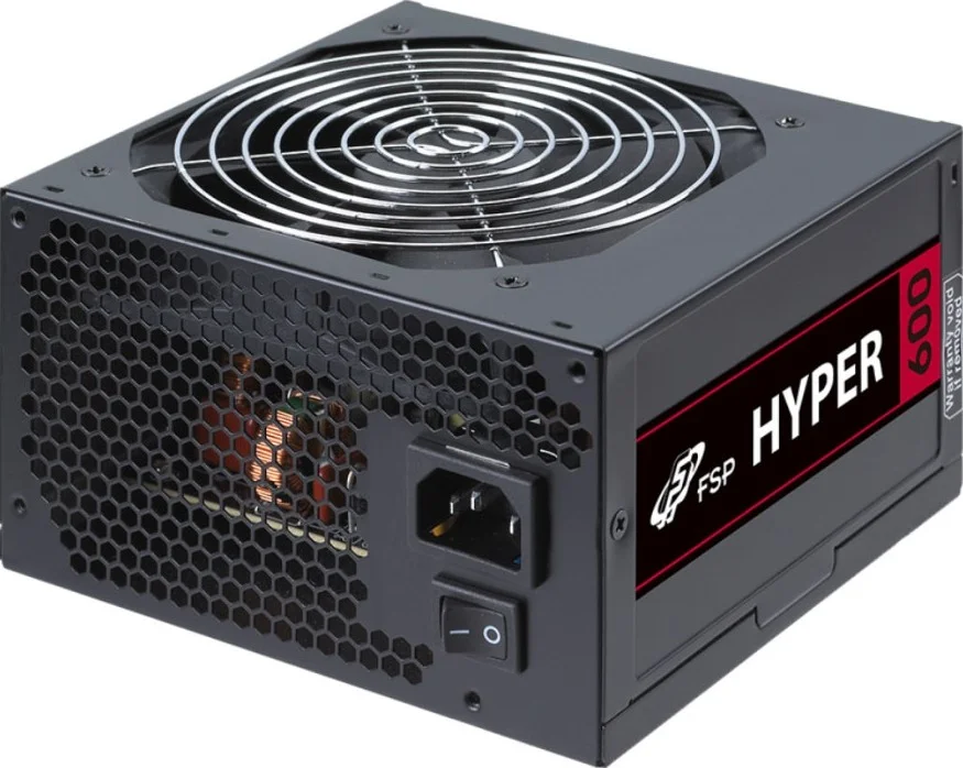 منبع تغذیه 600 واتی FSP HP600S Hyper Standard، فن 120 میلی‌متری، سطح نویز < 19dBA، 200-240Vac، PFC فعال (>0.9 typical) | PPA6003710