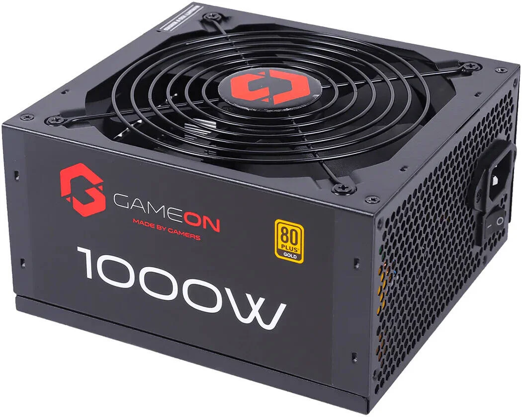 منبع تغذیه گیمینگ 1000 واتی GAMEON - SPY2 ATX 80 PLUS Gold، کاملا ماژولار، طراحی PCB دوبل، مصرف برق پایین، فرآیند ساخت SMD، محافظت کامل، مشکی | GO-SPYATX1000W-B