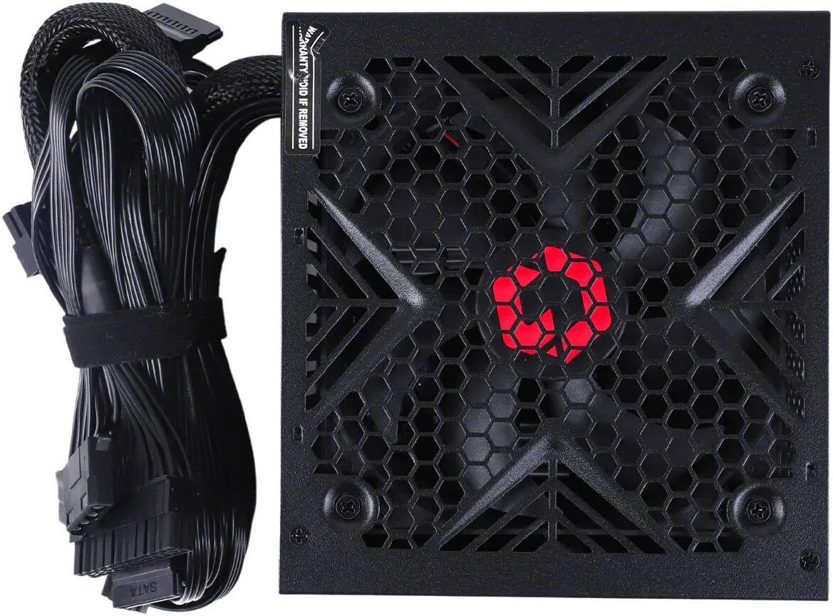 منبع تغذیه گیمینگ 650 وات 80 پلاس برنز GAMEON - SPY2 ATX، ولتاژ 220 ولت، طراحی PCB دوبل، مصرف برق پایین، فرآیند ساخت SMD، محافظت کامل، مشکی | GO-SPYATX650W