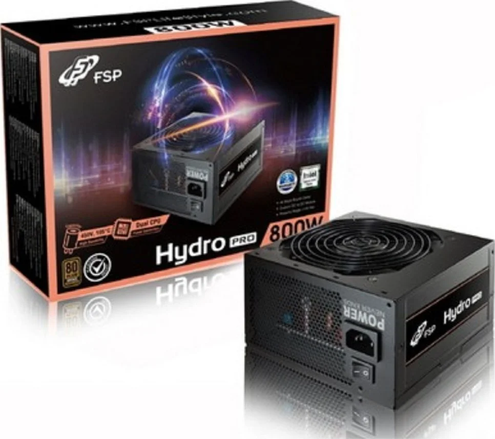 منبع تغذیه 800 وات FSP HP2-800 Hydro Pro 80 Plus Bronze، 230 ولت EU، ولتاژ ورودی 200V-240V، جریان ورودی 4.5A، راندمان ≥ 88٪، PFC فعال | PPA8000900 منبع تغذیه 800 وات FSP HP2-800 Hydro Pro 80 Plus Bronze، 230 ولت EU، ولتاژ ورودی 200V-240V، جریان ورودی 4.5A، راندمان ≥ 88٪، PFC فعال | PPA8000900