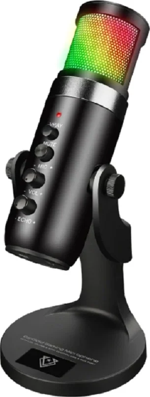 میکروفون گیمینگ یک طرفه کاردیوئید Vertux Crusader، فوقالعاده حساس، ورودی USB-C، پاسخ فرکانسی 20 هرتز تا 20 کیلوهرتز، 5 حالت نورپردازی RGB LED، طول کابل 1.8 متر، مشکی | Crusader میکروفون گیمینگ یک طرفه کاردیوئید Vertux Crusader، فوقالعاده حساس، ورودی USB-C، پاسخ فرکانسی 20 هرتز تا 20 کیلوهرتز، 5 حالت نورپردازی RGB LED، طول کابل 1.8 متر، مشکی | Crusader