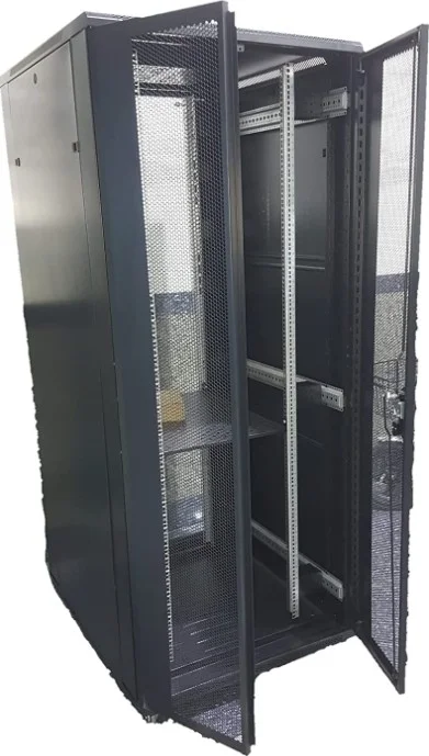 رک مونت سرور Aico 42U، دارای 1 طبقه / 4 فن، درب شیشه ای مقاوم، چرخ های سنگین، ابعاد 800mm (عرض) x 1000mm (عمق) x 2000 (ارتفاع)، مشکی | AIF2015 رک مونت سرور Aico 42U، دارای 1 طبقه / 4 فن، درب شیشه ای مقاوم، چرخ های سنگین، ابعاد 800mm (عرض) x 1000mm (عمق) x 2000 (ارتفاع)، مشکی | AIF2015