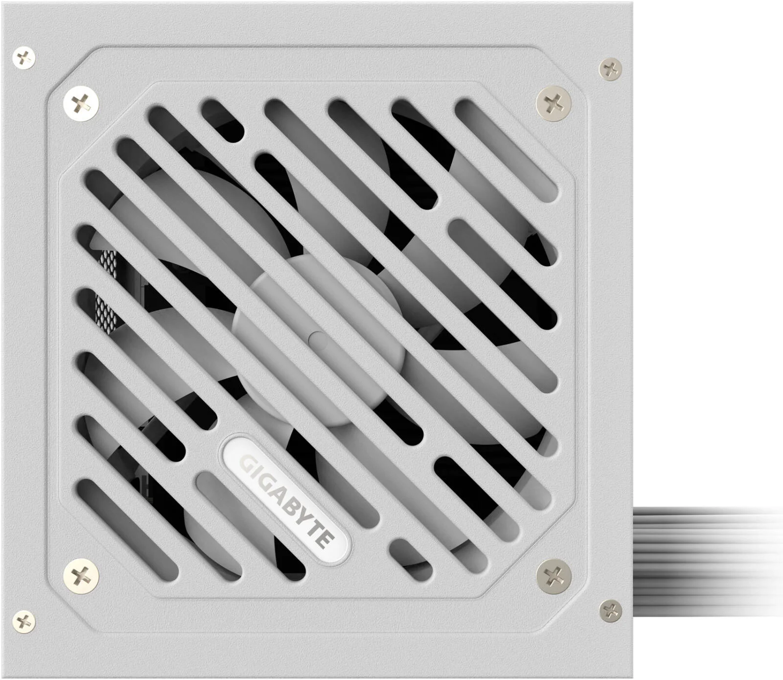 منبع تغذیه غیر ماژولار 550 واتی GIGABYTE P550SS Ice، توان 550 وات، رتبه بندی 80 پلاس سیلور، فن 120 میلی متری Fluid Dynamic Bearing، فرم فاکتور Intel ATX 12V v3.0، PFC فعال، سفید | GP-P550SS-ICE