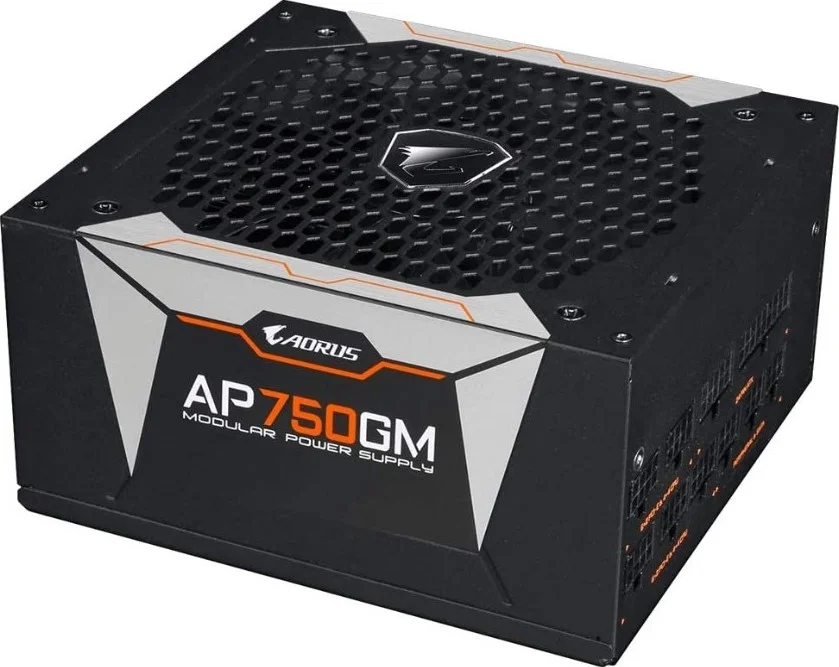 منبع تغذیه گیگابایت GP-AP750GM-UK Aorus P750W 750W فن هوشمند 135 میلی‌متری 80 PLUS Gold کاملاً ماژولار ATX | GP-AP750GM