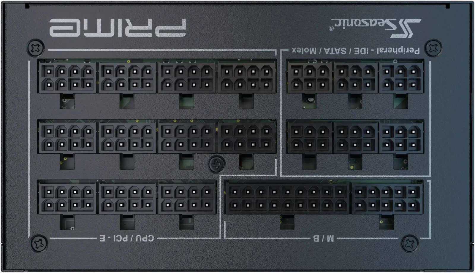 منبع تغذیه کاملا ماژولار Seasonic PRIME PX ATX 3.1، توان 1600 وات، بازدهی 80 PLUS پلاتینیوم، بلبرینگ دینامیکی سیال 135 میلی متری، فرم فاکتور ATX/EPS، مشکی | PRIME PX