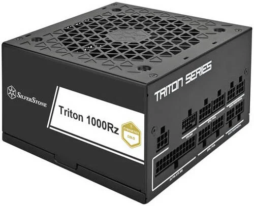 منبع تغذیه کاملا ماژولار SilverStone Triton 1000Rz، توان 1000 وات، Cybenetics Gold، تک فن 120 میلی متری FDB، PFC فعال، خازن های الکترولیتی ژاپنی، فرم فاکتور ATX، مشکی | SST-TR1000R-GM